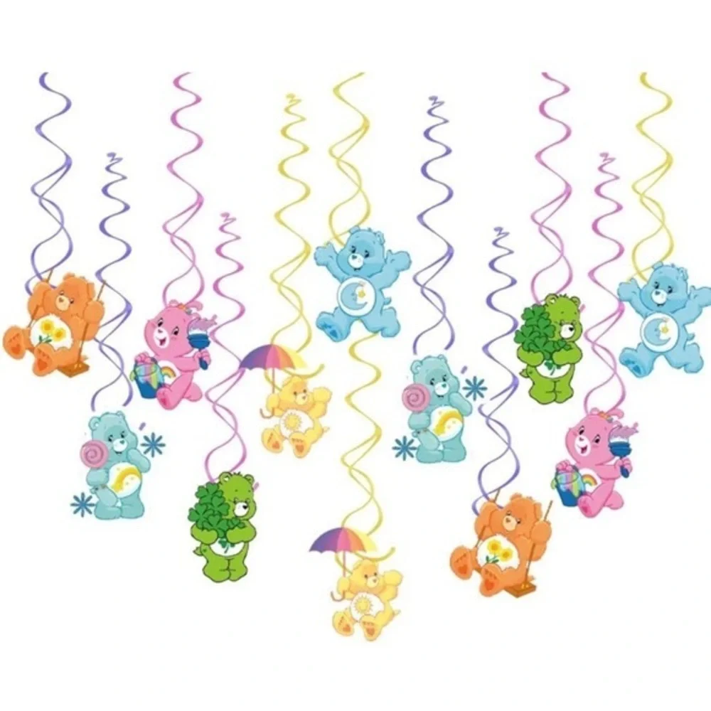 Colorful Bear Hanging Swirl Decorations
